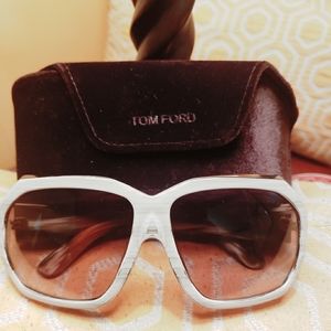 Tom Ford 62F ELISE Grey Horn Square
